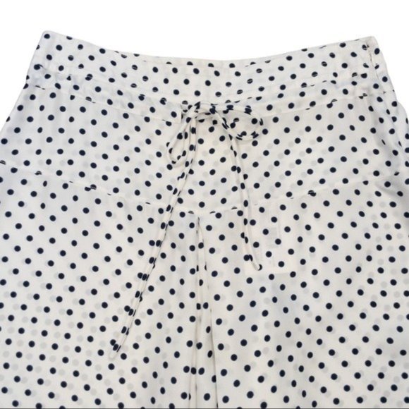 LANVIN Silk Polka Dot Skirt / Culottes Ecru / Blue - Size 42 FR/10 US - Picture 6 of 11